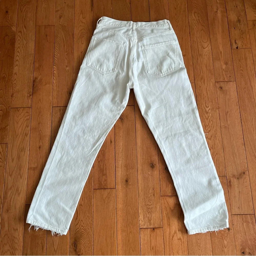 AGOLDE Riley High Rise Straight Crop White Jeans - Size 26 (US) - Picture 8 of 10
